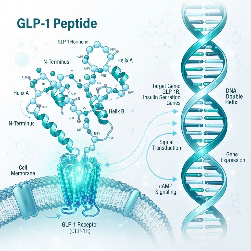 GLP-1 molecule illustration